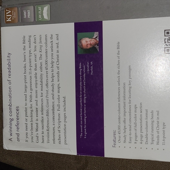 KJV, Reference Bible, Giant Print, Personal Size, Imitation Leather Black - Picture 4 of 5